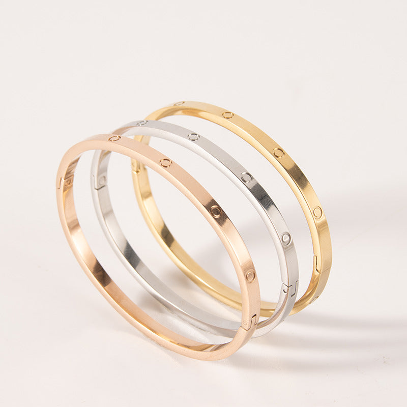 Rose Gold Broad Wrist Bangle