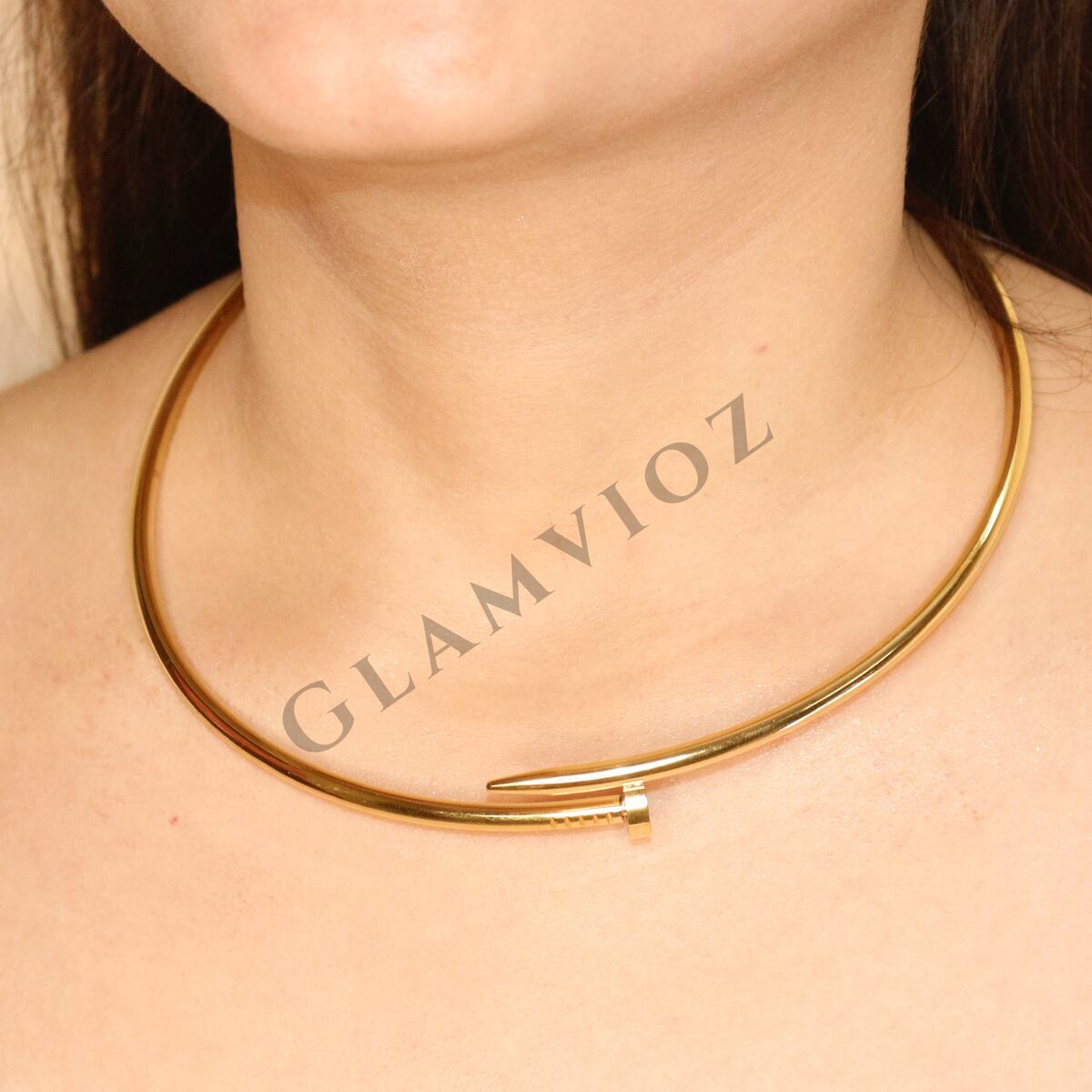 LuxeCurve Gold Bar Necklace