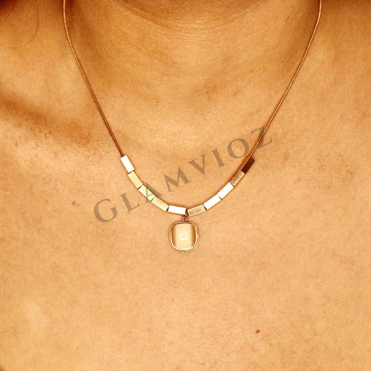 square Pearl Harmony Necklace