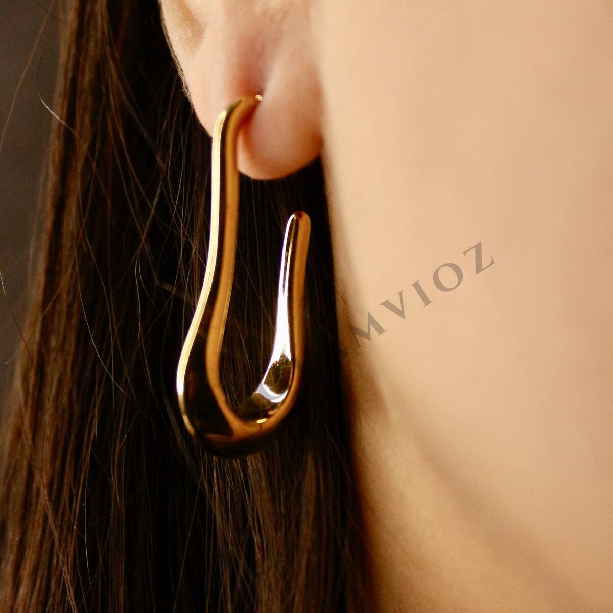 U Shaped Design Stainless Steel Earrings