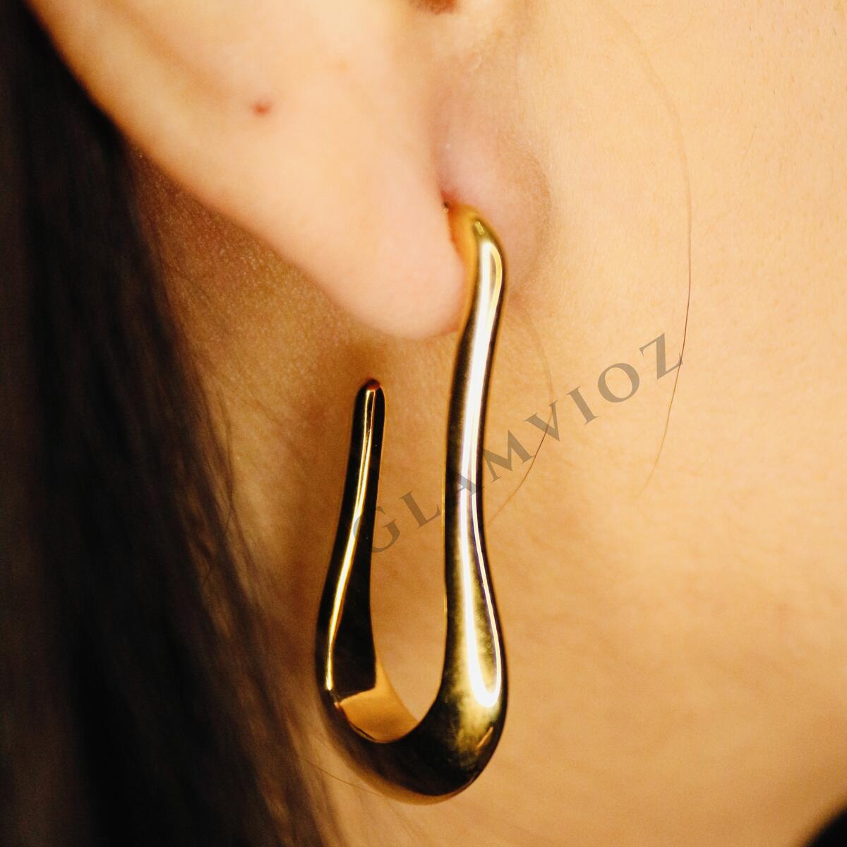 U Shaped Design Stainless Steel Earrings