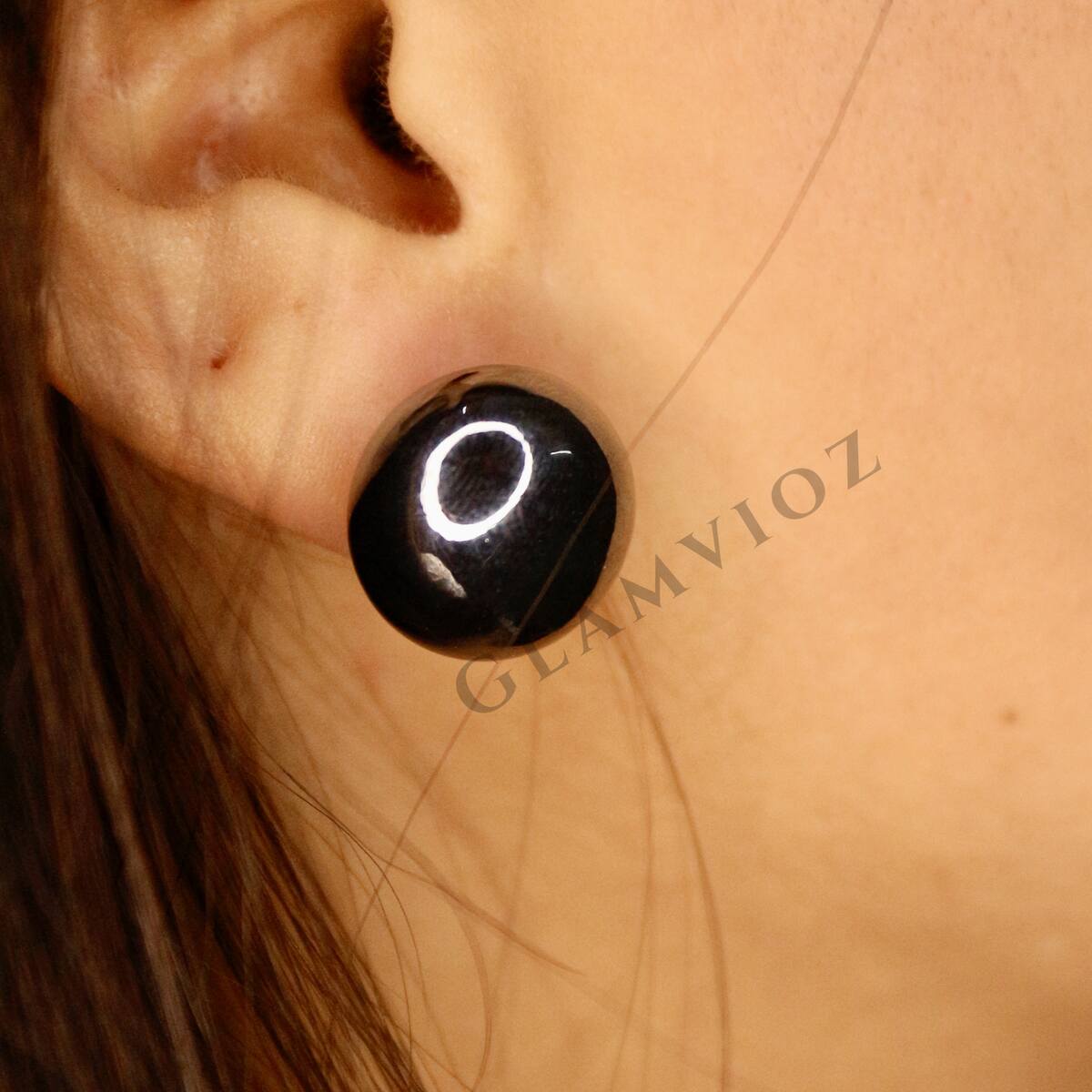 Black Pearl Oversized Earrings