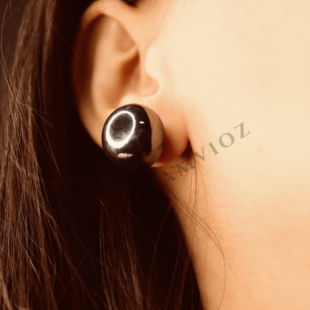 Black Pearl Oversized Earrings