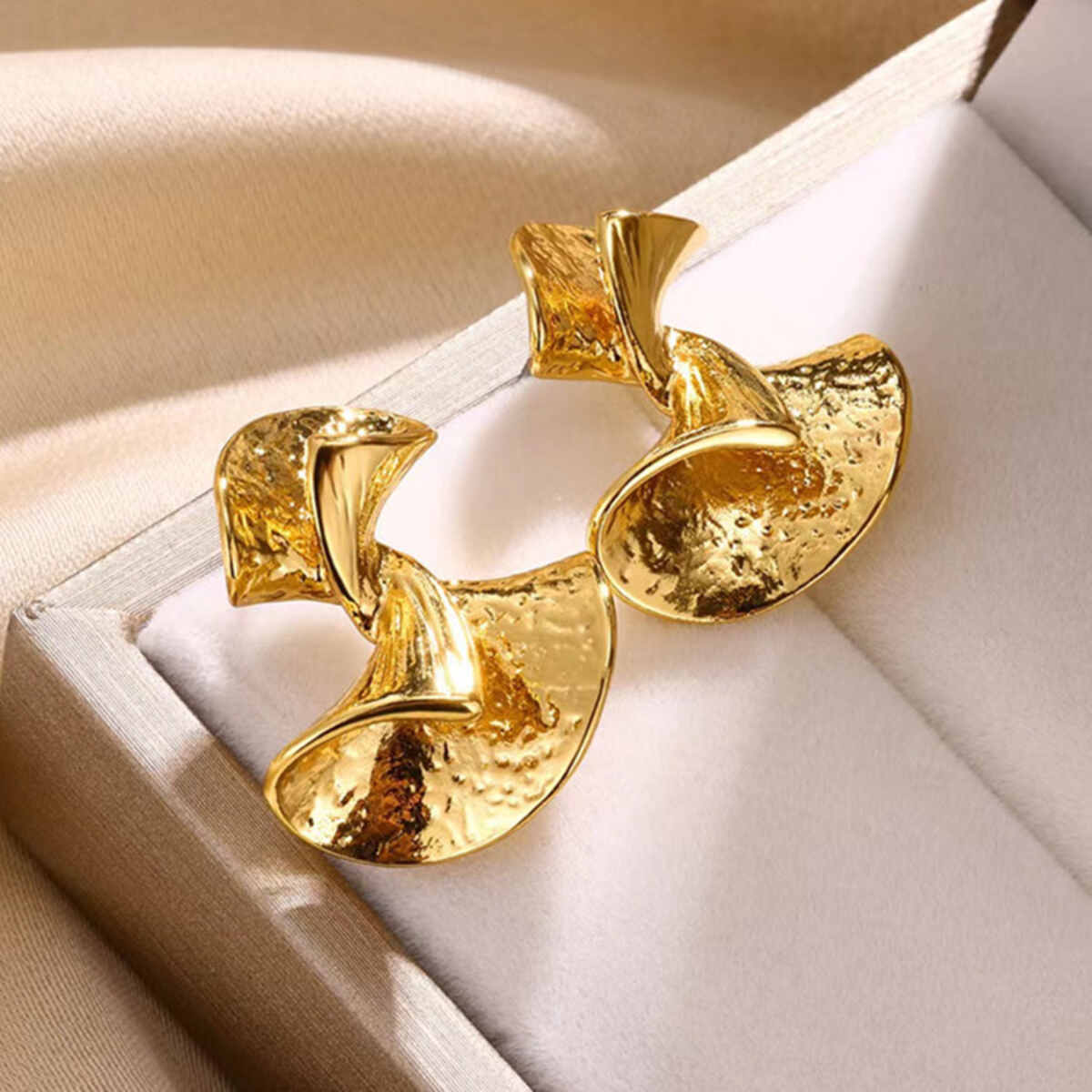 Twister Gold Plated Earrings