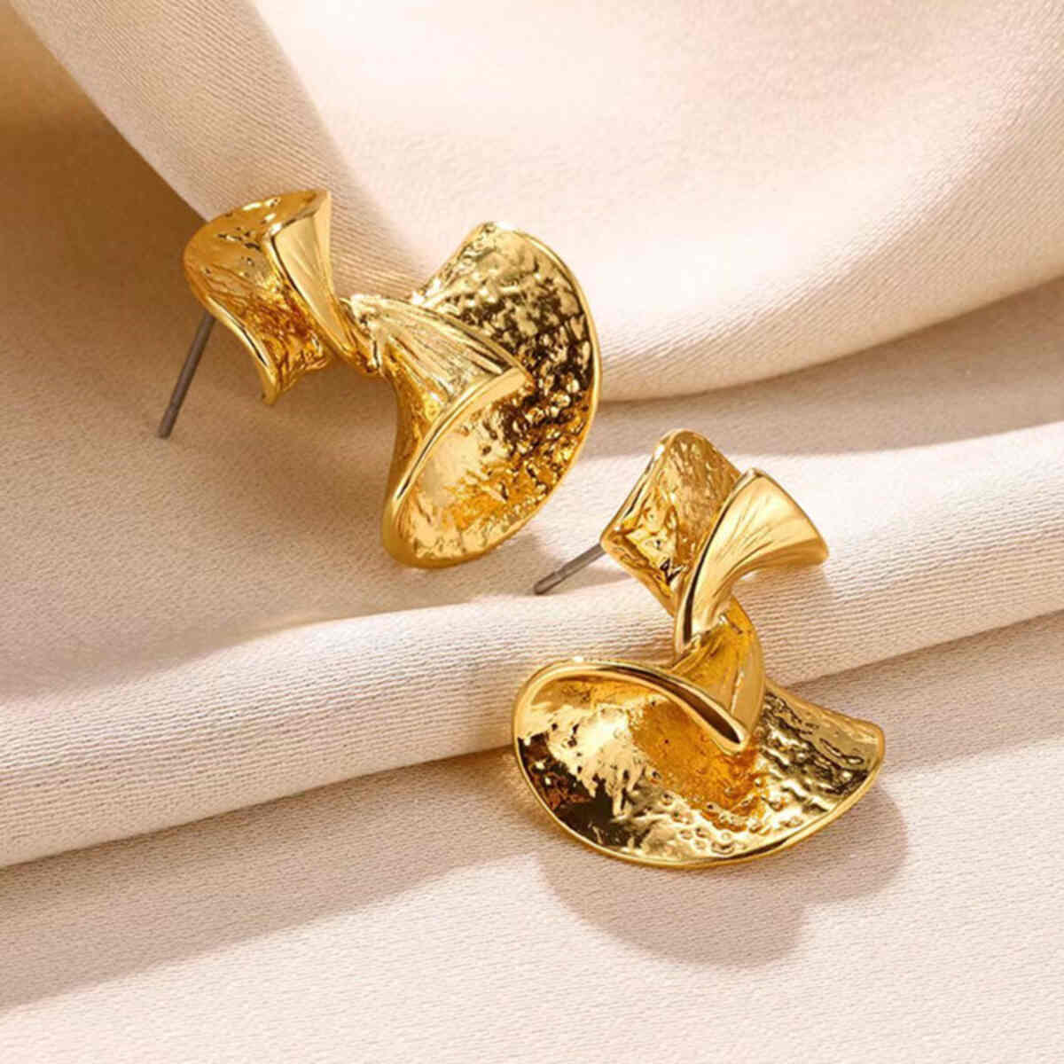 Twister Gold Plated Earrings