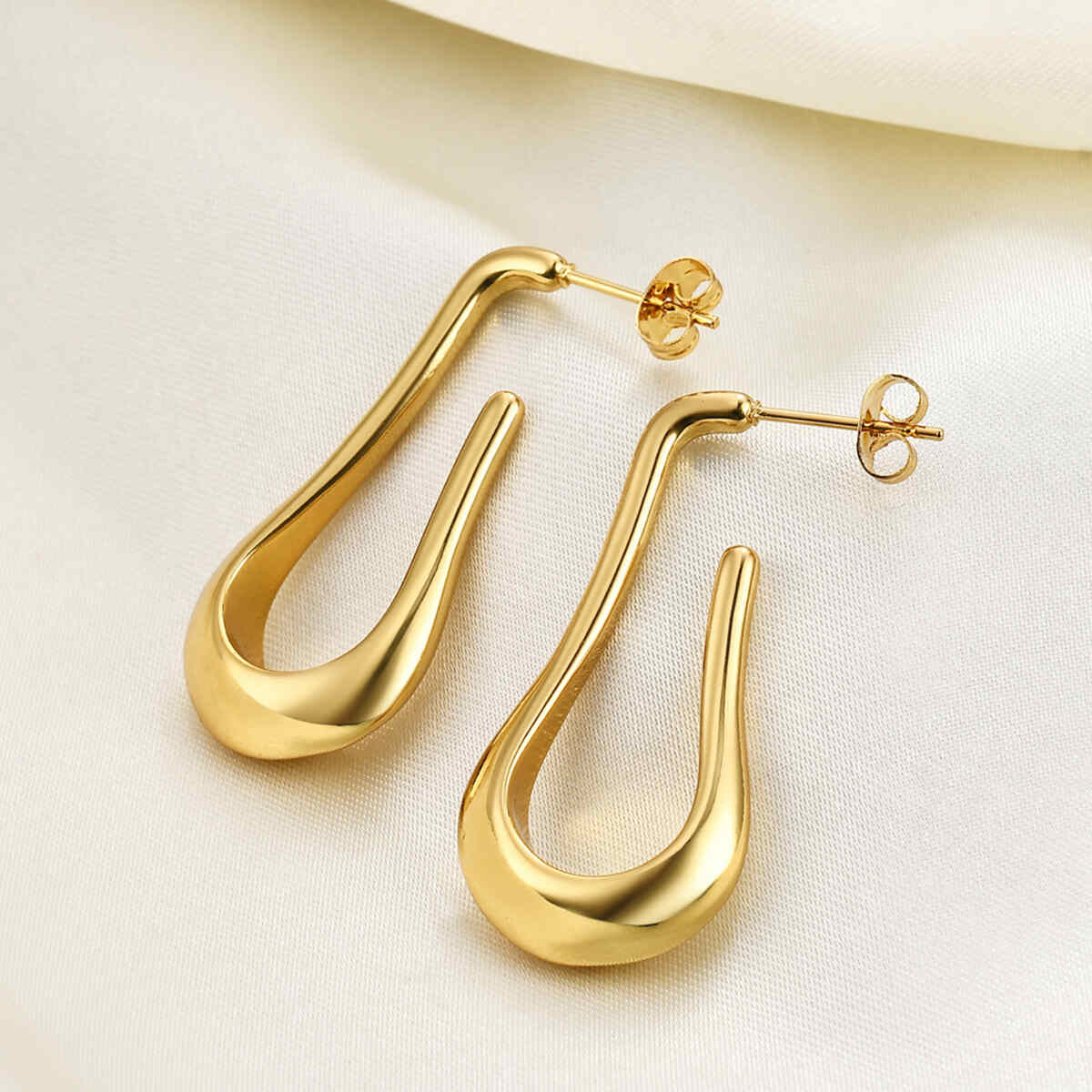 U Shaped Design Stainless Steel Earrings