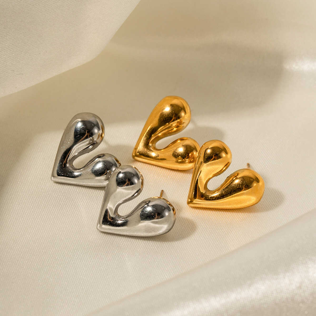 Golden Heart Earrings